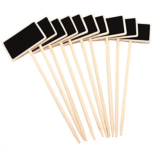 20 Pcs Mini Wood Chalkboard Gardening Plant Tags for Garden Decorative, Florist Flower Price Tags, Plant Markers and More - size: 3 x 2 inch