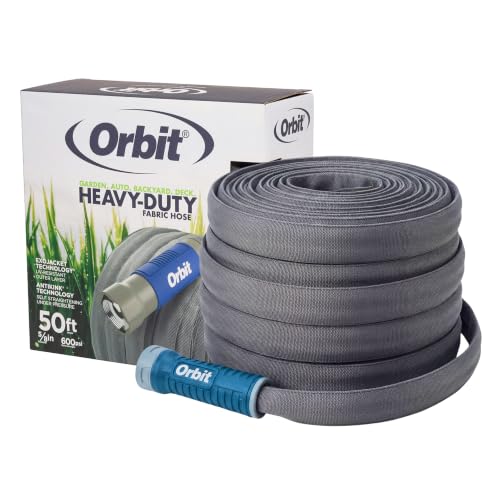 Orbit 33185 ExoJacket Heavy Duty Fabric Garden Hose, 50-Foot x 5/8-Inch - size: 50 Ft, style: ExoJacket