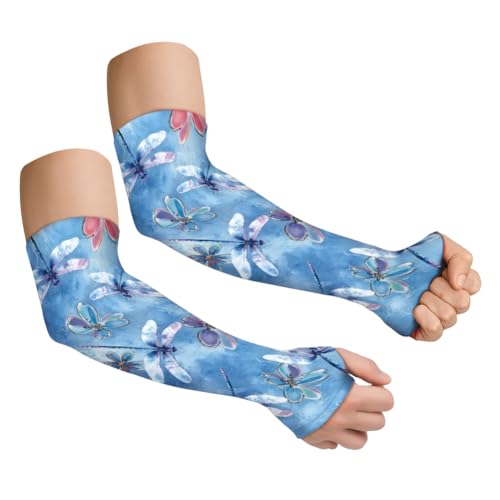 1 Pair Gardening Sleeves Farmers Sun Protection Cooling Arm Sleeves Cover Arms for Women Men Garden Outdoor Sports - color: Aqua Color