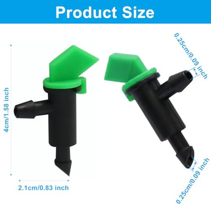 60 Pack Garden Flag Irrigation Dripper, Green, 4 GPH - color: Green