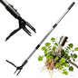 Weed Puller Tool Stand Up Hand Weeder Tool with Adjustable Long Handle, Weed Remover with Steel Head, Remove Weeds Root Easily without Bending, Pulling or Kneeling for Lawn Yard Garden (4 CLAWS) - size: 4 CLAWS