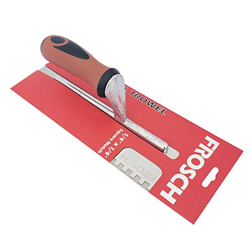 Frosch Stainless Steel Square Notch Tile Trowel (1/4" X 1/4") - size: 1/4" X 1/4"