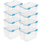 Sterilite Gasket Storage Box with Lids for Home & Office, 54 Quart, 8-Pack - size: 54 Quart, style: 8 Pack