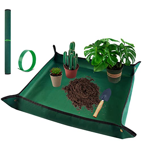 Repotting Mat for Indoor Plant Transplanting and Mess Control. 29.5" X 29.5" Portable Potting Tray Succulent Gardening Mat Gardening Gifts for Plant Lovers - size: Medium 29.5" X 29.5"