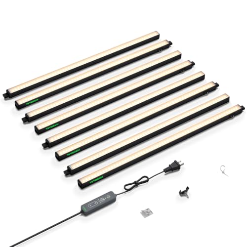VIVOSUN T5 Grow Lights for Indoor Plants, 3000K Full Spectrum, 2FT, 8-Pack - color: Yellow, size: 2FT-8 Pack