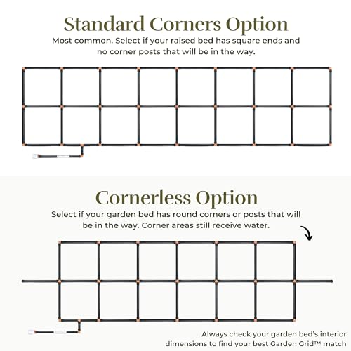 Garden Grid 2x6 | Garden Irrigation System for Raised Beds | Cornerless - size: 2x6, style: Cornerless