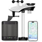 Smart WiFi Weather Station Without Display, Weatherseed® AI 24-Hour/7-Day Forecast, Indoor/Outdoor Wireless, 2-Year Data Storage, 2.4G WiFi Only