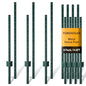 Green Metal Fence Post, Splicing 6 feet, T Post for Garden Fence, 8-Pack - color: Green, size: 6 FT- 8PACK-GREEN SPLICING