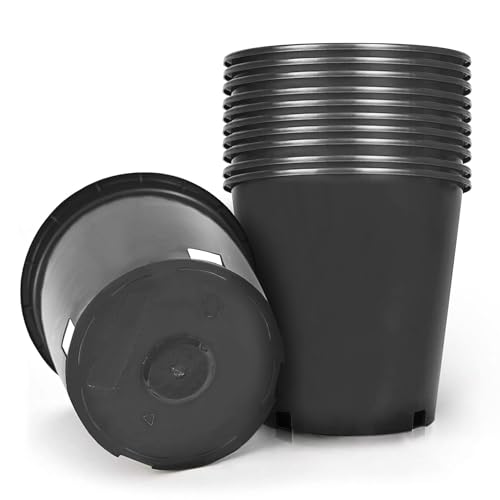 HOSTIC 2 Gallon Flexible Nursery Pots 10 PCS Gallon Pot with Drainage Holes - size: Standard 2 Gallon