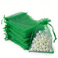 YHJZ 100PCS Dark Green Organza Bags, 4x6 Inch Small Mesh Bags Drawstring, Jewelry Gift Bags for Birthday Party, Treats, Wedding - color: Grass Green