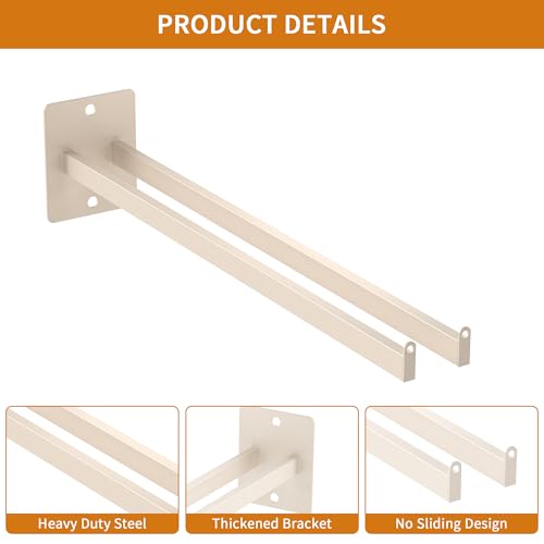 lukar 4 PCS Wall Mounted Shovel Rack with Non-slip Design