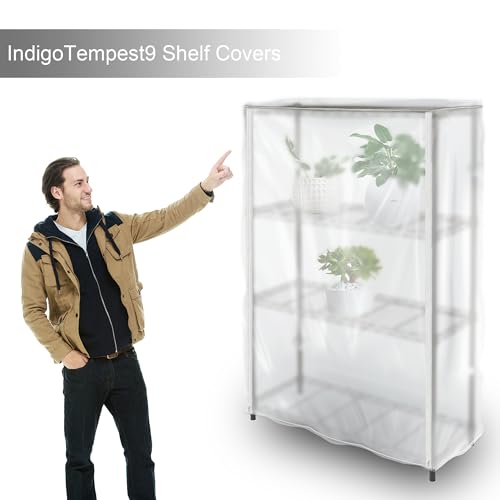 Frosted PVC Wire Shelf Cover 48 x 18 x 72 Inch Storage Rack Cover - color: Frosted, size: 48" W x 18" D x 72" H