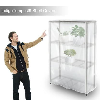 Frosted PVC Wire Shelf Cover 48 x 18 x 72 Inch Storage Rack Cover - color: Frosted, size: 48" W x 18" D x 72" H