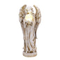 TERESA'S COLLECTIONS Angel Garden Solar Resin Fairy Glass Ball Statue 11" - size: Large