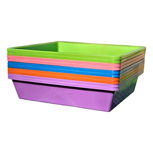 Bootstrap Farmer 1010 Trays Multicolor 10 Pack Extra Strength w/Holes Seed Starting Microgreens - color: Multicolor