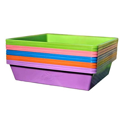 Bootstrap Farmer 1010 Trays Multicolor 10 Pack Extra Strength w/Holes Seed Starting Microgreens - color: Multicolor