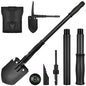 Survival Shovel, (28.3'') Camping Folding Shovel, Military Spade Multitool, Tactical Trench Tool, with Pickaxe, Compass, Whistle, Molle Bag for Digging, Metal-Detecting, Off Roading, Emergency - size: 28.3''