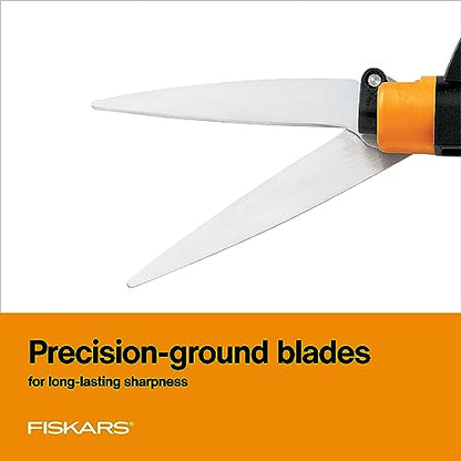 Fiskars 5" Shear Ease Grass Shears, Grass Clippers for Lawn & Garden - style: Rotating - Spring Action