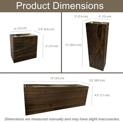 LaLaGreen Wood Planter Box for Plants (8 Pack) Wall Planters for Indoor - size: 8-pc Set