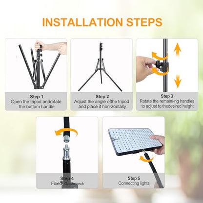 Full-Spectrum Grow Light with Stepless Stand for Indoor Growing - size: 1-Head-Stepless