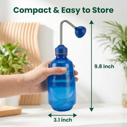 Watering Can for Seedlings, 15oz Plant Watering Can, Indoor Plant Watering Can, Flower Watering Can, Small Watering Can for Houseplants, Garden Flowers, Succulents(Blue) - color: Blue