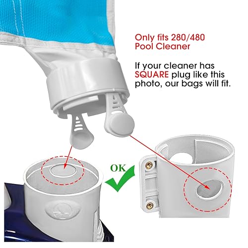 280 Pool Cleaner Leaf Bags with Zipper Larger Capacity - size: 2
