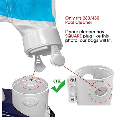280 Pool Cleaner Leaf Bags with Zipper Larger Capacity - size: 3