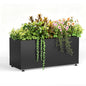 Metal Planter Box Outdoor Rectangular Steel Planter,Easy Assemble 38inBlack