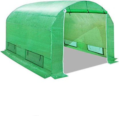 Greenhouse Replacement Cover Outdoor Larger Walk in Greenhouse Replacement Top Tarp(10'X7'X6' (Cover Only))