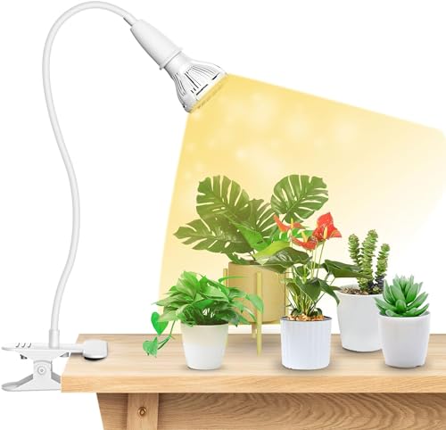 SANSI Grow Lights for Indoor Plants, 10W Clip-On Gooseneck LED Plant Lights - size: 1 Head 1-Pack