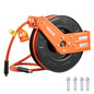 VEVOR Retractable Air Hose Reel, 1/2 Inch x 65 FT Rubber Air Hose Max 300PSI, Auto Rewind Air-Compressor Hoses Reel with 5 ft Lead in, Ceiling/Wall Mount for Garage Workshops - size: 1/2 in x 65 ft