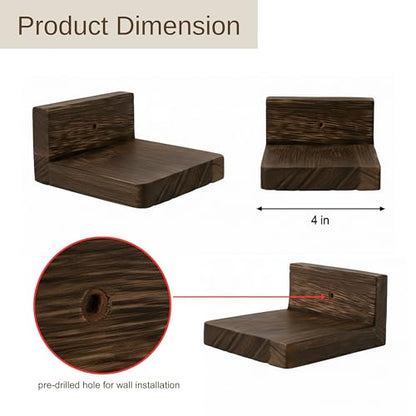 LaLaGreen Wood Planter Box for Indoor Plants (6 Pack) Hanging Wall Planters - size: 6-pc Set B