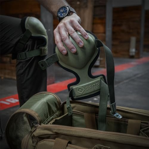 GRITR Tactical Knee Pads - Heavy Duty Knee Protectors, Range Green - color: Ranger Green, size: Regular