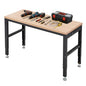 Antifir 48" Adjustable Workbench, Heavy Duty Wood Workstation - size: 48x20" With Socket