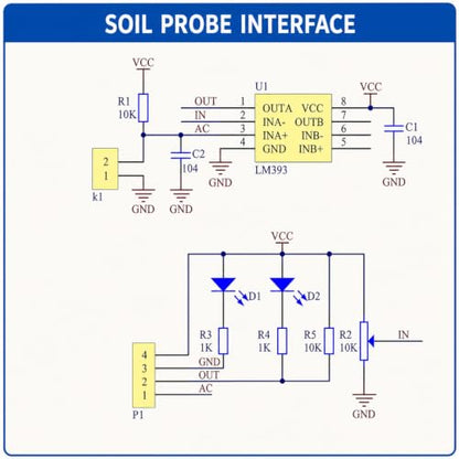 10-Pack Soil Moisture Sensor Module, LM393, Analog Digital