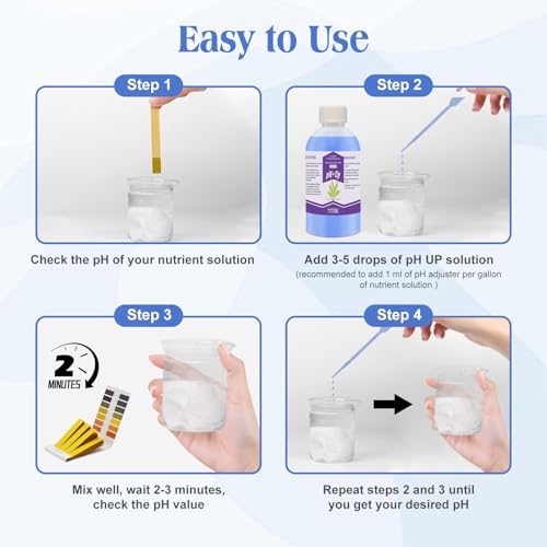 General Hydroponics pH Up Liquid, pH Control Liquid Increase pH Levels - color: Blue pH Up