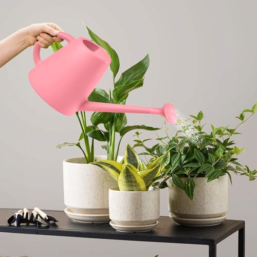 Indoor and Outdoor Watering Can - Long Spout -1/2 Gallon (64oz) - Pink - color: Pink