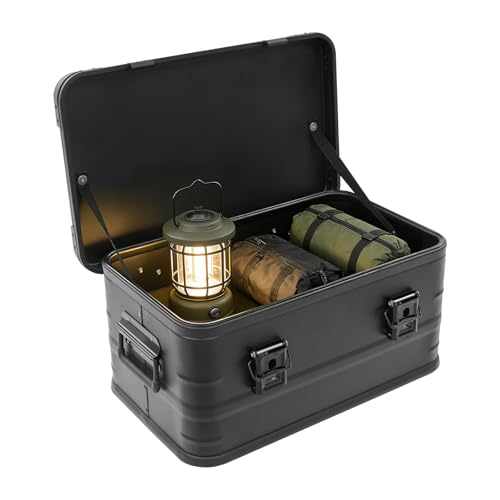 Aluminum Overland Storage Box, Outdoor Storage Bin (Black, 30L/8Gal) - color: Black, size: 30L/8Gal