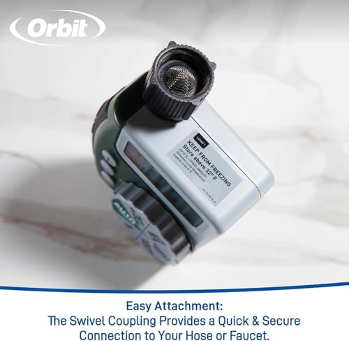Orbit Programmable Digital Hose Watering Timer - 1 Outlet - Battery Powered - with LCD Screen - Built-in Rain Delay - Water-Resistant - 62061 (3-Pack 1 Outlet) - size: 1 Outlet (Pack of 3)