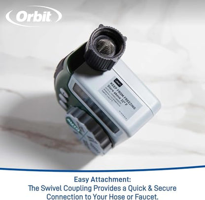Orbit Programmable Digital Hose Watering Timer - 1 Outlet - Battery Powered - with LCD Screen - Built-in Rain Delay - Water-Resistant - 62061 (3-Pack 1 Outlet) - size: 1 Outlet (Pack of 3)