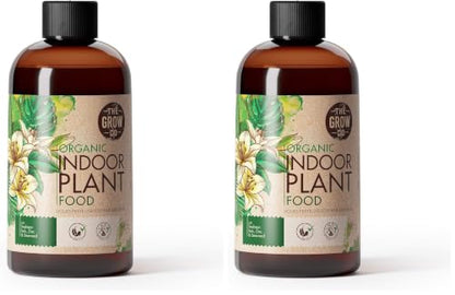 Organic Indoor Plant Food - All-Purpose Liquid Fertilizer - Best for Live Houseplants Indoors + Common Home Outdoor Plants in Pots (8 oz) (Pack of 2) - size: 8 ounces (Pack of 2)