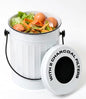 Plexon Countertop Compost Bin Kitchen with Lid, 1.5 Gall - color: White