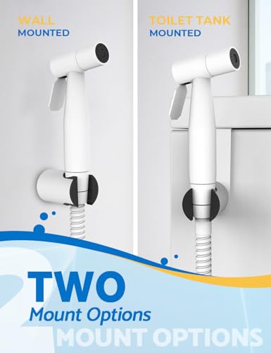 BRITULIF Bidet Sprayer for Toilet, Adjustable Pressure, Matte White - color: Matte White, size: 1 SET - Cold