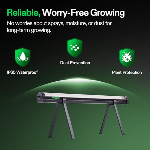 VIVOSUN LumaRay Under Canopy Grow Light, Full Spectrum Dimmable LED Grow Lights for Grow Tents, Greenhouses, SGS Compatible, 100W, 3.28 ft, 1 Pack - size: 1 Pack