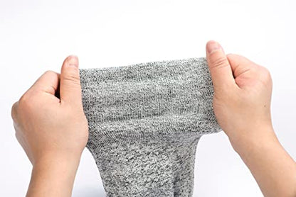Cut Resistant Arm Sleeves Level 5 Arm Protection Sleeves Grey Gardening Sleeves for Women Men - size: 45cm(18")*1 pair, style: With Thumb Slot