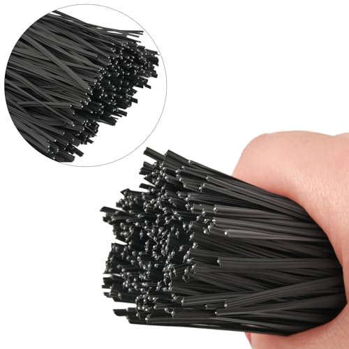300 pcs 5 inches Black Plastic Twist Ties, Cable Ties, for Bags, Gardening Tools - color: Black