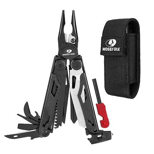 MOSSY OAK 19-in-1 Multitool Pliers Stainless Steel Self-Locking - color: 19-in-1, Black