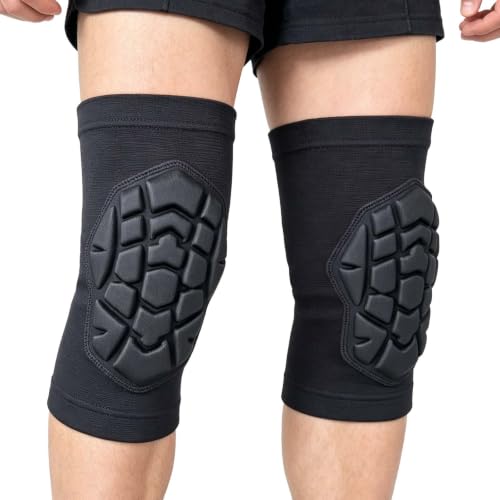 Wrestling Knee Pads for Sports, Elastic & Breathable Sleeve, Black L - size: Large