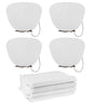 4PCS Winter Plant Covers Freeze Protection with Drawstrings 39x39″ - color: White