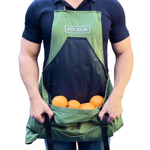 Rocklin™ Gardening Apron, Heavy Duty Canvas, Deep Pouch, Waterproof - color: Green